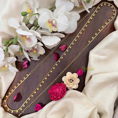 Vriksham Round Star Champ Gold-Finished Hip Chain-G21354