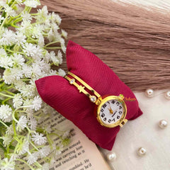 Vriksham Gold Dainty Bangle Watch & Round Face with Crystal Accents Watch-G21975