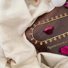 Vriksham Elegant Floral Round Champ Gold-Finished Hip Chain-G21356