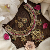 Vriksham Exquisite Kundan Jadau Jalebi Style Lakshmi Neckpiece-J3000