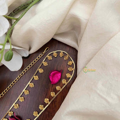 Vriksham Elegant Floral Round Champ Gold-Finished Hip Chain-G21356