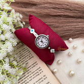 Vriksham Silver Evil Eye Charm & Dainty Protection Watch-G21976