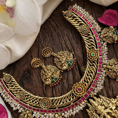 Vriksham Exquisite Kundan Jadau Jalebi Style Lakshmi Neckpiece-J3000