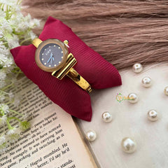 Vriksham Modern Black Dial with Geometric Bezel Watch-G21978