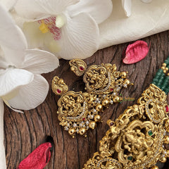 Vriksham Four Layer Jadau Kundan Lakshmi High Neck Choker-Gold Bead-J3001