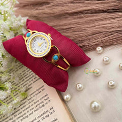 Vriksham Western-Inspired Turquoise Gemstone Watch-G21979