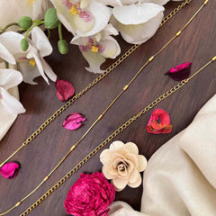 Vriksham Dot Style Gold-Plated Saree Hip Chain-G21361