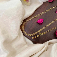 Vriksham Gold-Plated Board Leaf Hip Chain-G21362