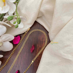 Vriksham Gold-Plated Board Leaf Hip Chain-G21362