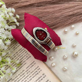 Vriksham Serpenti-Style Two-Tone Snake Textured Maroon Dial With Crystal Bezel Watch-G21972