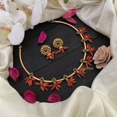 Vriksham Premium Hasli Choker-Coral-G17019