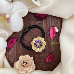 Vriksham Lakshmi Coin Pendant Rubber Band-Purple-H1008