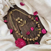 Vriksham Antique Traditional Design Heritage Ruby Beaded Neckpiece–G20655