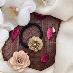 Vriksham Lakshmi Coin Pendant Rubber Band-Brown-H1011