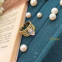 Vriksham Marquise Crystal Multi-Row Statement Ring Anti Tarnish Finger Ring-G21950