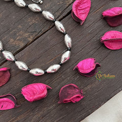 Vriksham Premium Simple Oxidized Silver Dolki Haram-S960