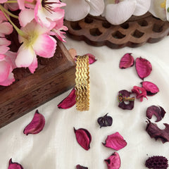 Vriksham Gold Look Alike Daily Wear Designer Thin Set Of Four Bangles-G18030