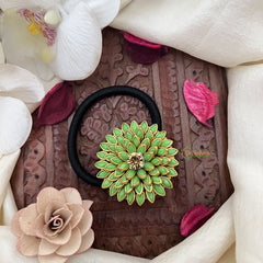 Vriksham Floral Pendant Rubber Band-Light Green-H1022