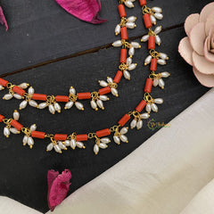 Vriksham Premium 2 Layer Coral Guttapusalu Beaded Mala-G17028