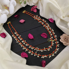 Vriksham Premium 2 Layer Coral Guttapusalu Beaded Mala-G17028