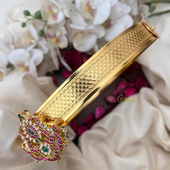 Vriksham Premium Diya Design Pendant With Plain Hipbelt-Aqua Green Bead-G21368