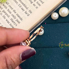 Vriksham Dainty Heart Solitaire Minimalist Anti Tarnish Finger Ring- G21959