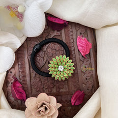 Vriksham Floral Pendant Rubber Band-Light Green-H1034