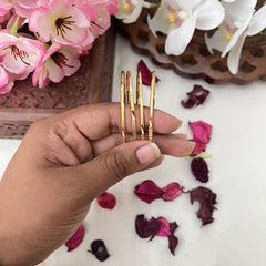 Vriksham Gold Look Alike Daily Wear Thin Bangles-G18022