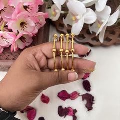 Vriksham Gold Look Alike Designer Kada Plain Ball Daily Wear Bangles-G18020