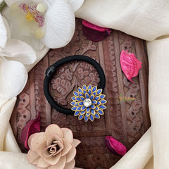 Vriksham Floral Pendant Rubber Band-Sky Blue-H1038