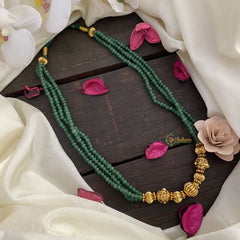 Vriksham Antique Green Layered Bead Mala-G17034
