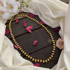 Vriksham Gold Look Alike Beaded Neckpiece with Black Rope-Long-G17047