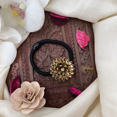 Vriksham Floral Pendant Rubber Band-Brown-H1066