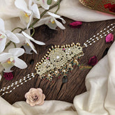 Exquisite White Jadau Kundan Dual Side Peacock Choker-J2482