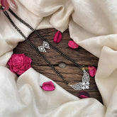 Vriksham Classic Leaf With Floral Sparkling AD Stone Mangalsutra-G20633