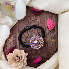 Vriksham Floral Pendant Rubber Band-Purple-H1046