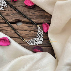 Vriksham Classic Leaf With Floral Sparkling AD Stone Mangalsutra-G20633