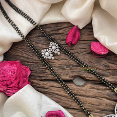 Vriksham Classic Leaf With Floral Sparkling AD Stone Mangalsutra-G20633