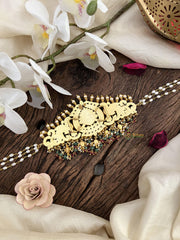 Exquisite White Jadau Kundan Dual Side Peacock Choker-J2482