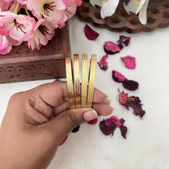 Designer Gold Look Alike Thick Daily Wear Bangles-G13197