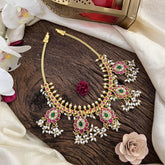 Precious Jadau Kundan Guttapusalu Neckpiece-J2467