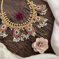 Precious Jadau Kundan Guttapusalu Neckpiece-J2467