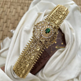 Vriksham Exquisite Gold Look Alike AD Stone Hipbelt-Green-G17653