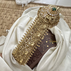 Vriksham Exquisite Gold Look Alike AD Stone Hipbelt-Green-G17653