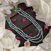 Vriksham Elegant 3 Layer Aqua Green Beaded Mala-G17053