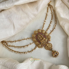 Premium Temple Jada Bun Billai with Maatil - Pearl Maatil - G11469