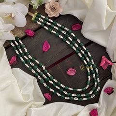 Vriksham Elegant 3 Layer Green Beaded Mala-G17052