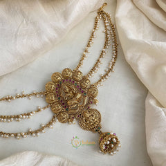 Premium Temple Jada Bun Billai with Maatil - Pearl Maatil - G11469