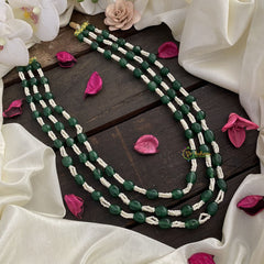 Vriksham Elegant 3 Layer Green Beaded Mala-G17052