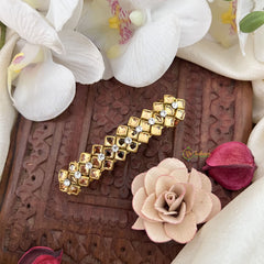 Vriksham Golden Kundan Hair Clip-Square-H979